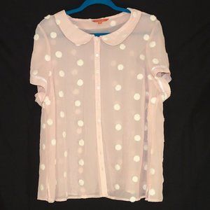 Modcloth Chenille Dot Peter Pan Collar